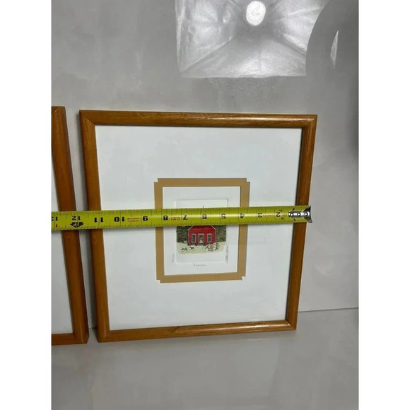 2 Lot Art Frame Artist Martha Hinson Signed and Numbered Matted Victorian House - Picture 4 of 12